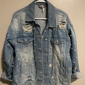 Free people pearl jean jacket!